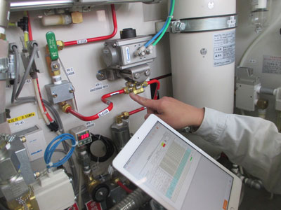 配管継手部の確認