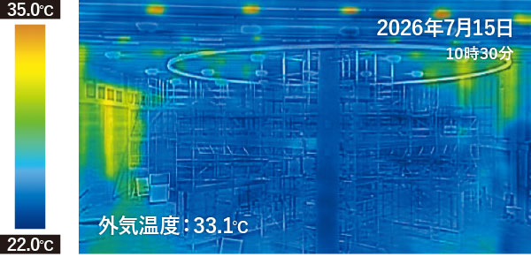 上下温度ムラが抑えられ快適な環境のInnovation Hub
